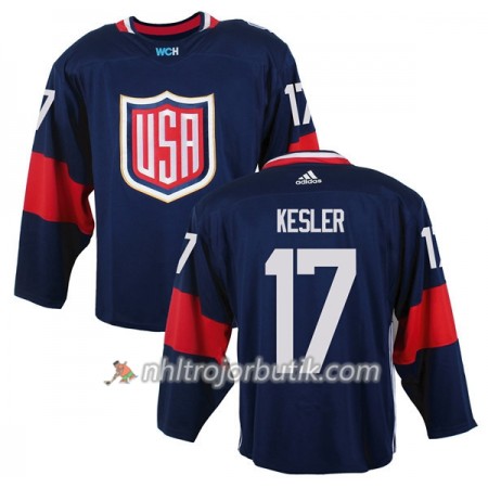 USA Tröja Ryan Kesler 17 World Cup 2016 Blå Premier